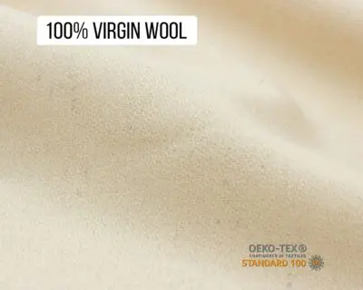 100% tejido de lana virgen