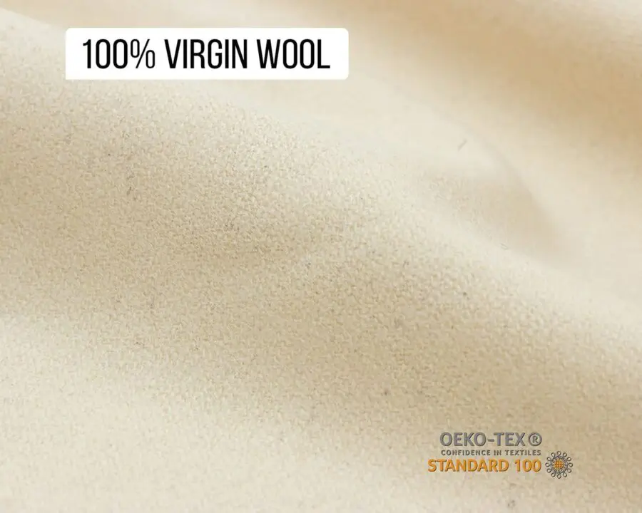 100% tejido de lana virgen