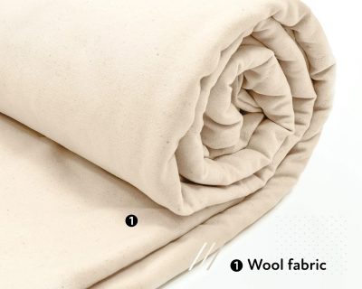 inserto in lana per piumone con rivestimento in tessuto di lana