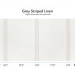 Grey Striped Linen Fabric