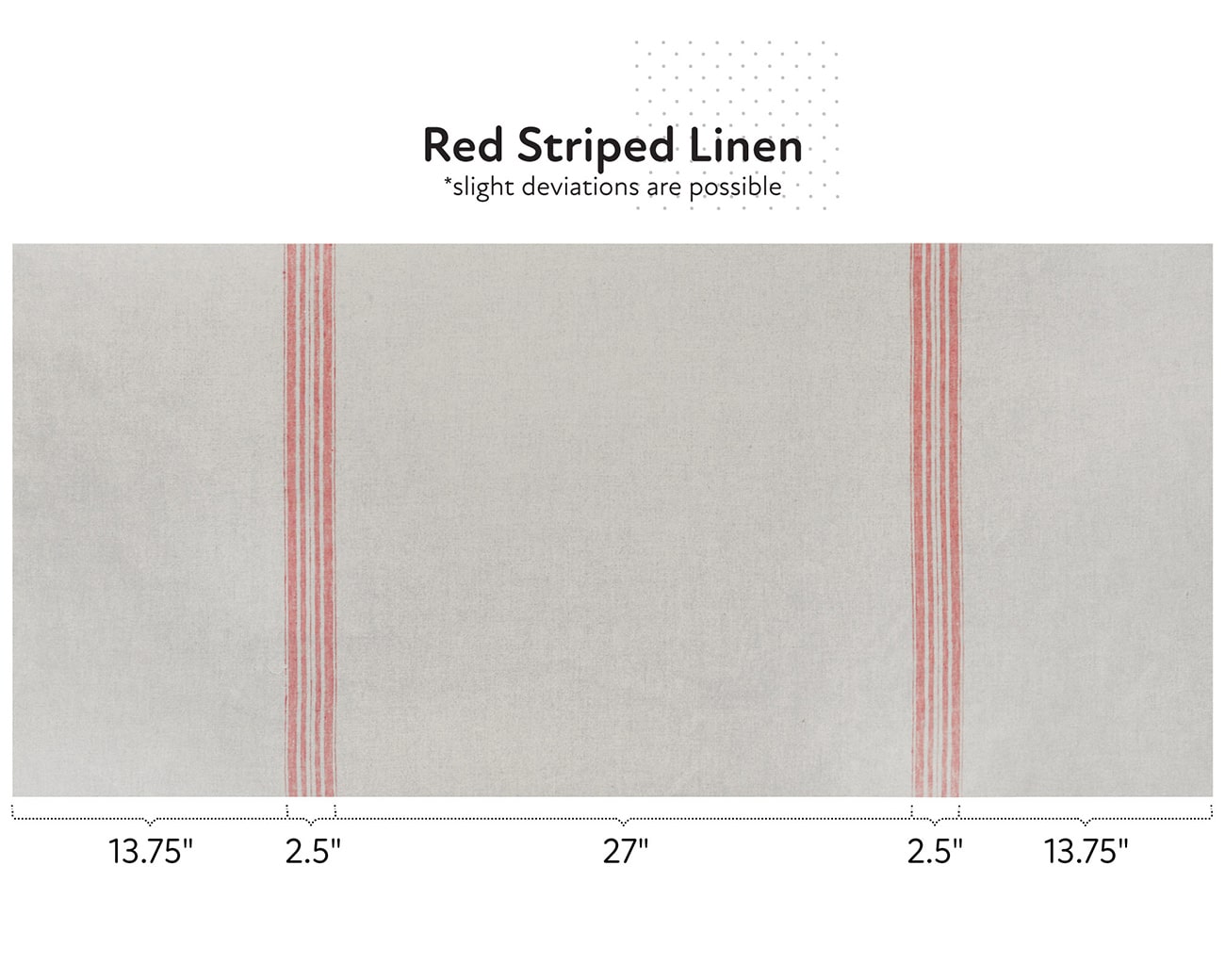 Red Striped Linen Fabric