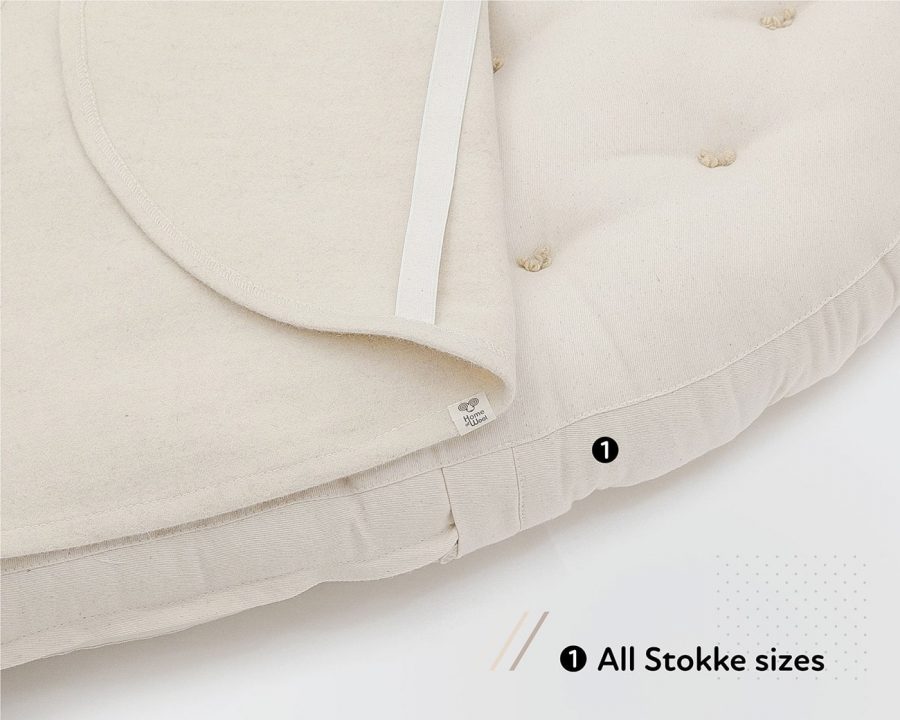 Home of Wool STOKKE-size Wool Piddle Pad Protector Moisture Barrier Cover Closeup