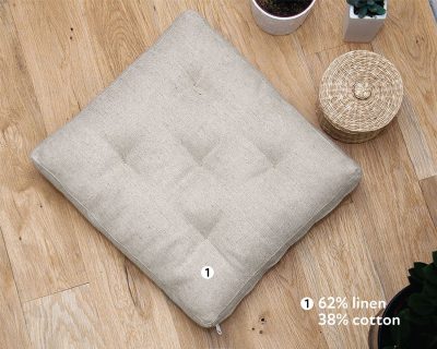 Home of Wool Wool-Filled Tufted Cushion Floor Cushion Square Chair Cushion 4