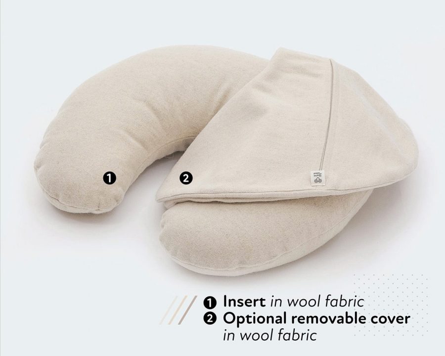 Home of Wool nursing pillow boppy size and optional removable cover
