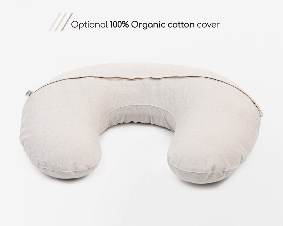 Home of Wool nursing pillow boppy size and optional cotton cover