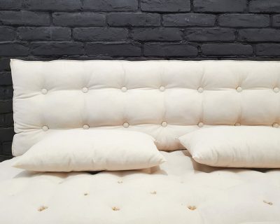 Home of wool Handmade Tufted Wool-Filled Headboard Cushion