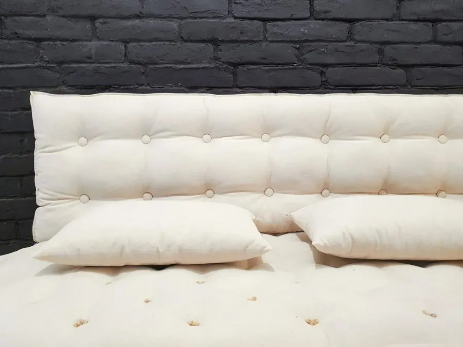 Home of wool Handmade Tufted Wool-Filled Headboard Cushion