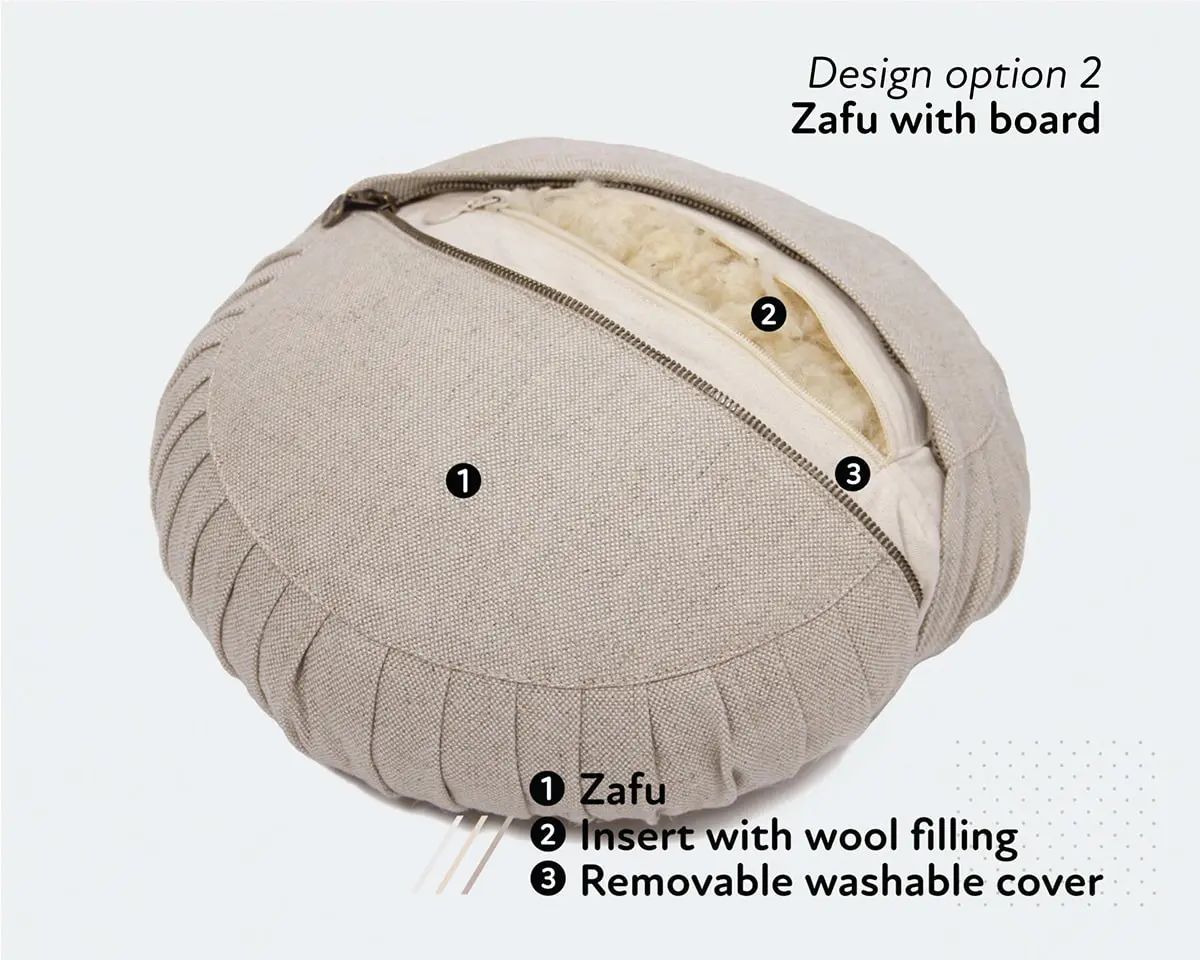 Zabuton or Set/Custom Sizes Wool Meditation Cushions/Zafu Shapes & Fabrics Available
