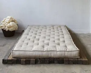 Home of Wool natural handmade wool-filled mattress