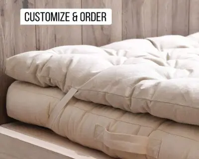 Home of Wool top mattress (mattress topper) side detail