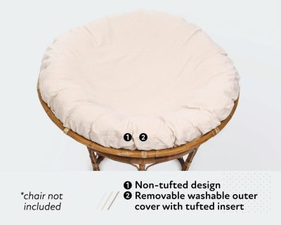 Home of Wool papasan chair cushion with removable cover