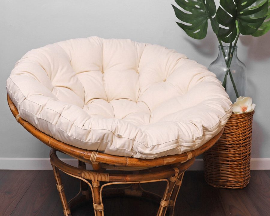 home of wool wool-filled papasan chair cushion