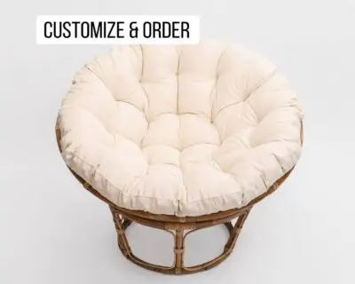 home of wool natural papasan chair cushion (coussin de chaise papasan en laine naturelle)