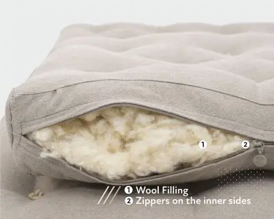 home of wool extendedable bed wool stuffing