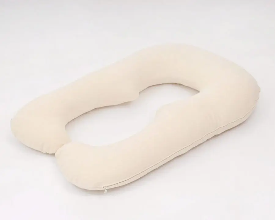 Home of Wool - U-shaped pregnancy pillow with natural wool stuffing stuffing