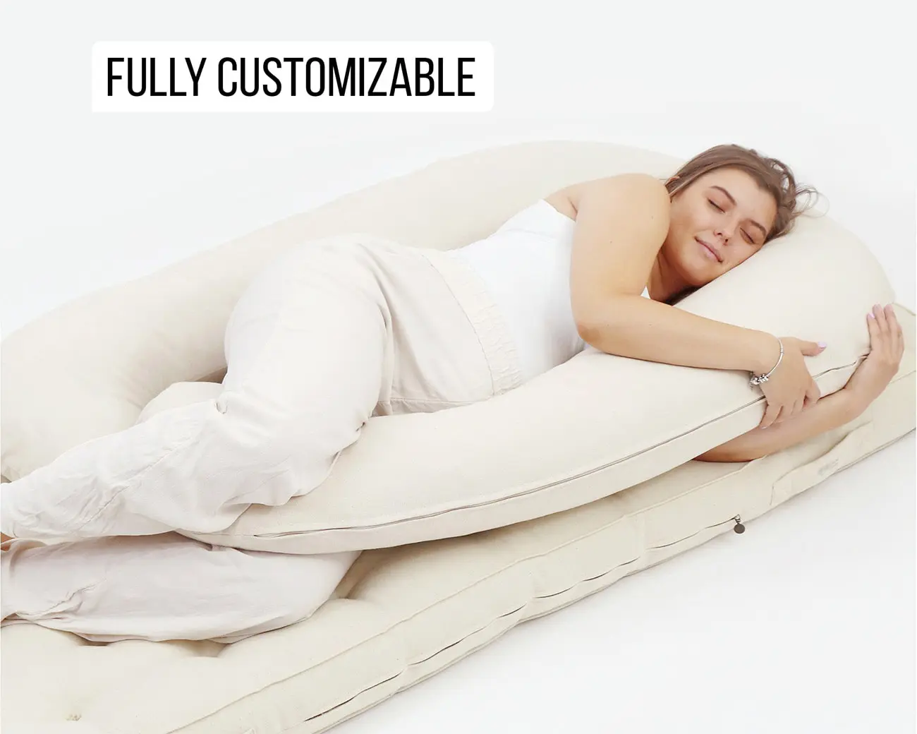 Wool Pregnancy Pillow, U-shaped