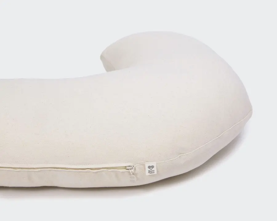 home of wool c shaped pregnancy pillow detail