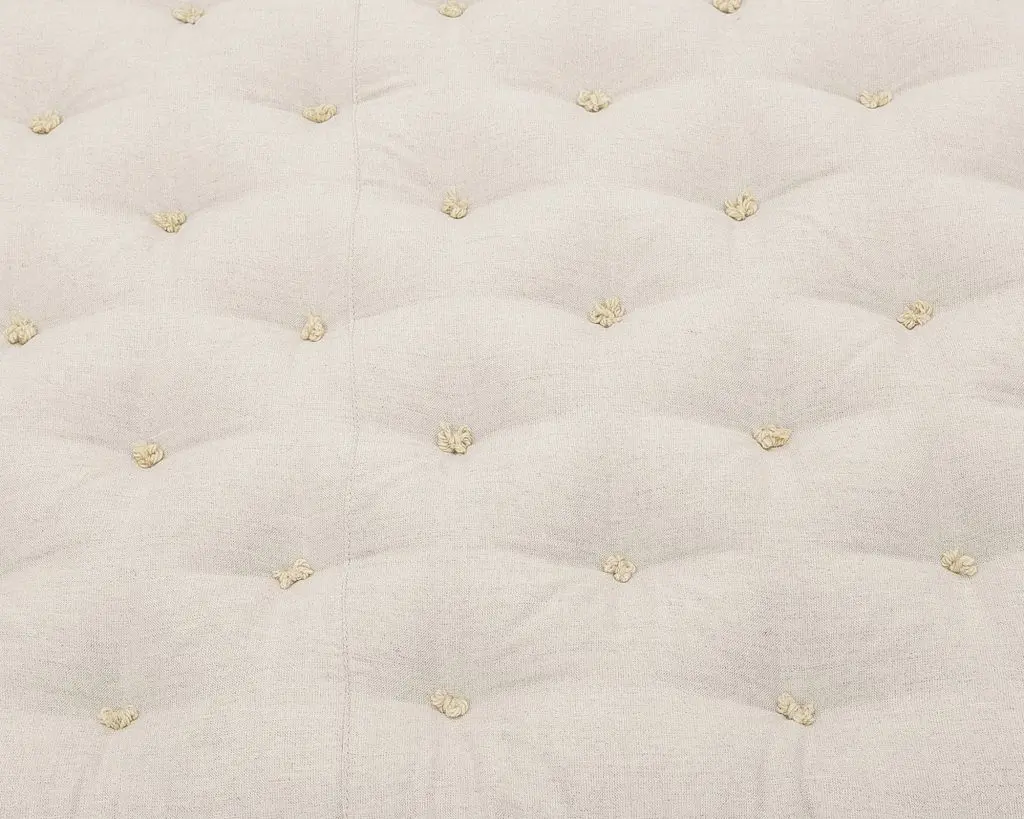 Home of Wool Wool-Filled Crib or Stokke Mattress With Stitched Fabric - stitch detail