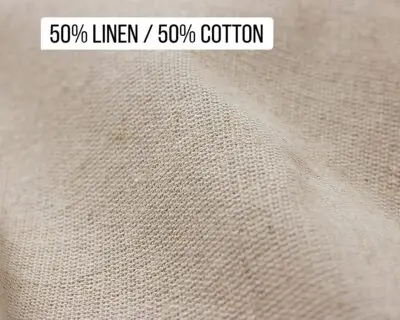50% Cotone 50% Tessuto misto lino