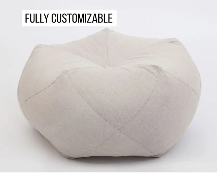 Home of Wool All-natural Custom-made Wool Pentagonal Ottoman Cushion