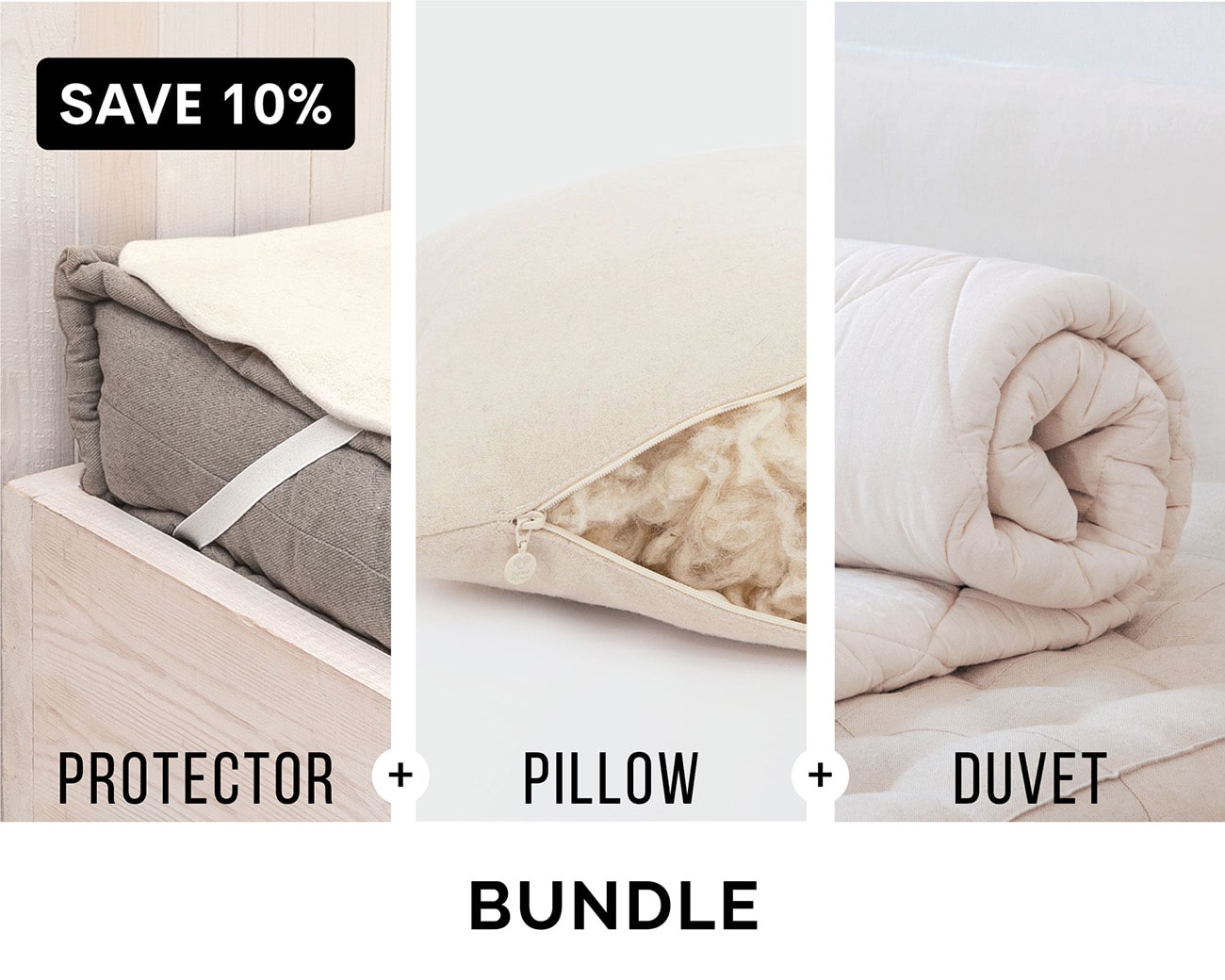 Bundle: Protector + Pillow + Duvet Insert