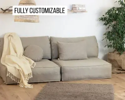 Home of Wool rammeløs sofa med avtakbart trekk