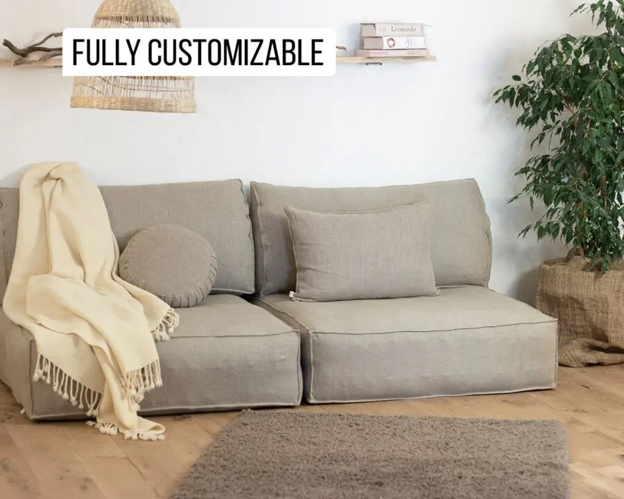 Home of Wool Frameless Couch with Removable Cover