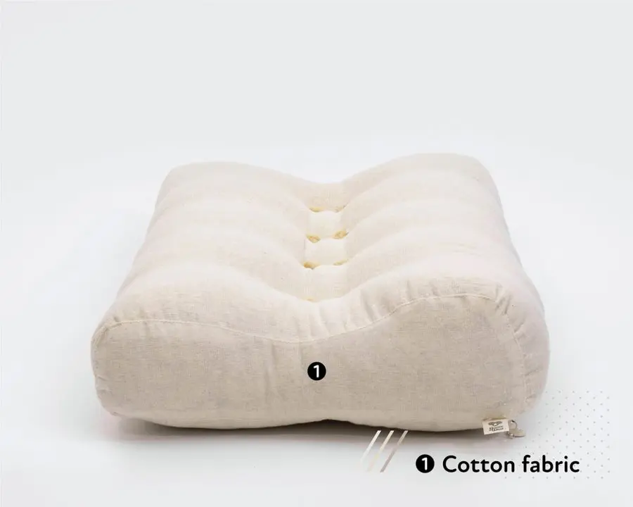 Home of Wool natural ergonomic wool pillow - side
