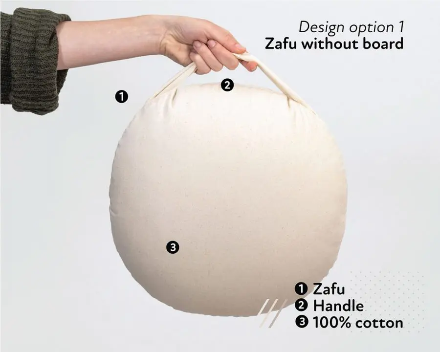 Home of Wool natural meditation cushions - zafu with handle