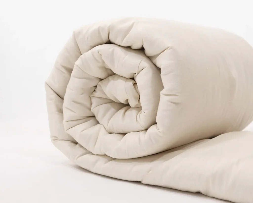 home of wool wool duvet insert rolled