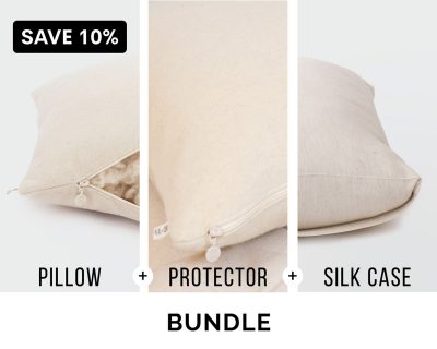 Home of Wool bundle - sleeping pillow, pillow protector and pillowcase