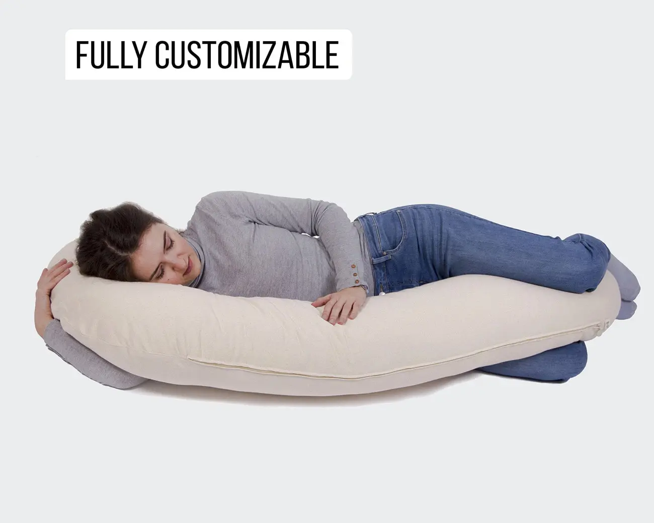 Wool Pregnancy Pillow, C-Shaped | Home of Wool