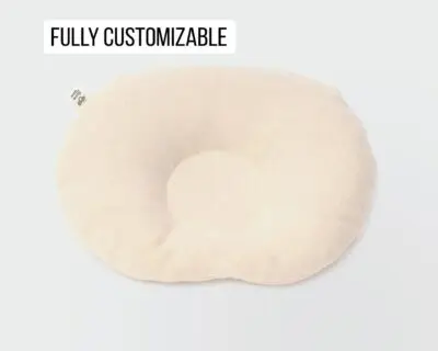 Home of Wool natural baby sleep pillow - top view