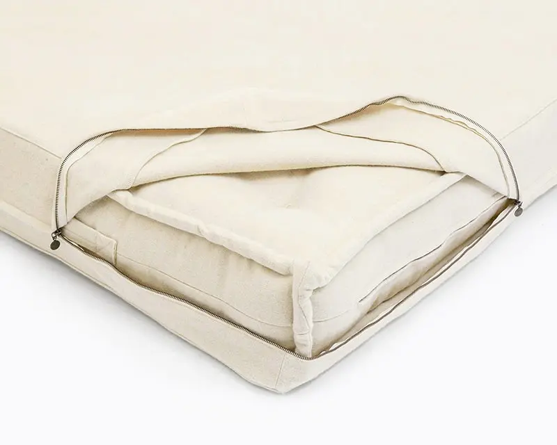unzipped wool mattress cover