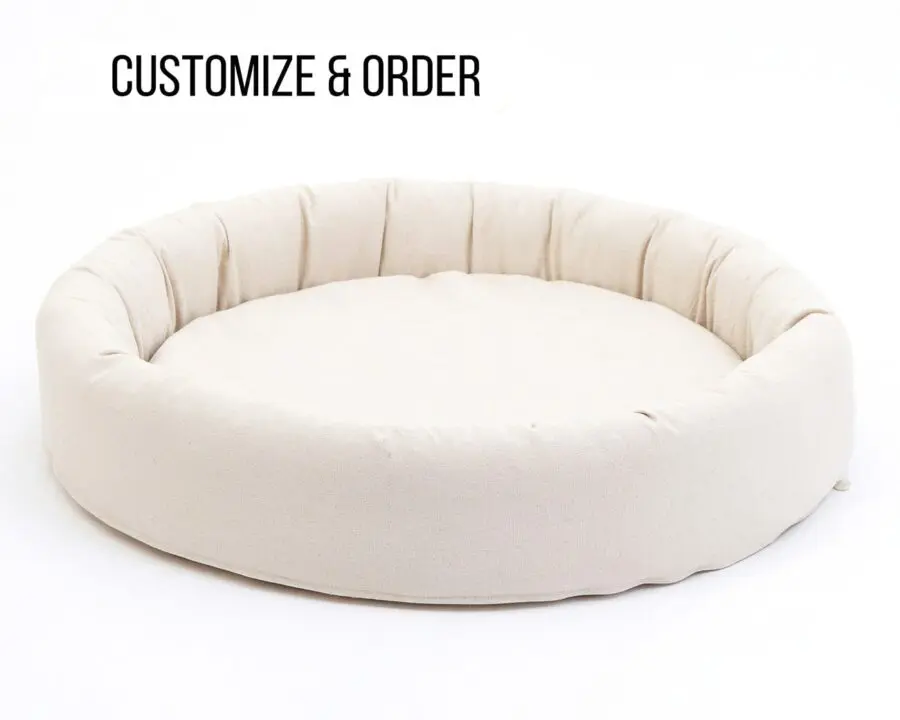 Home of Wool all-natural round wool pet bed