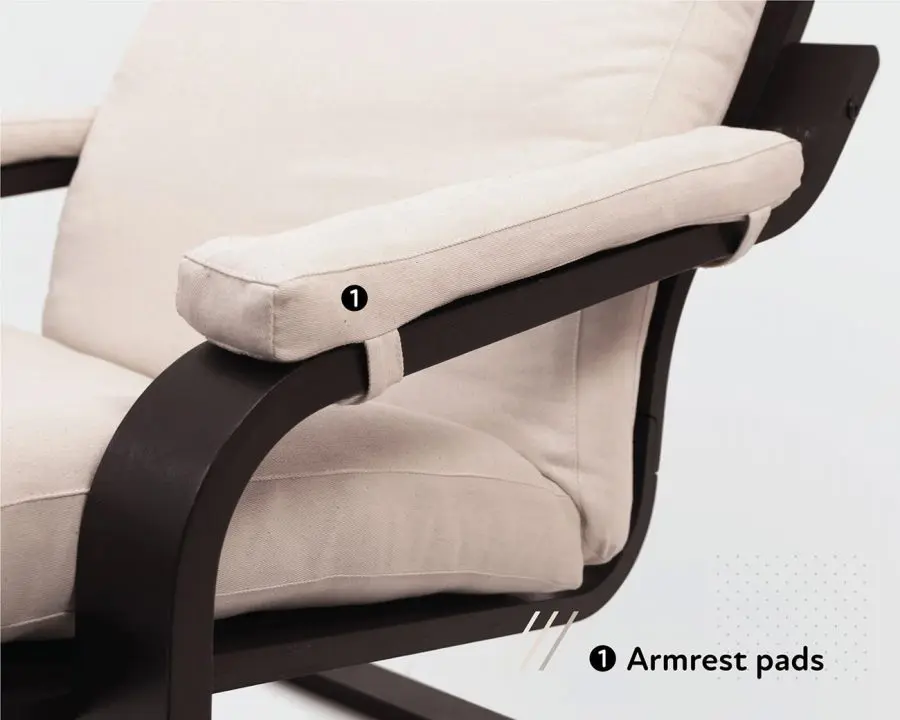 Poang Chair Cushion with Removable Cover - armrest pads