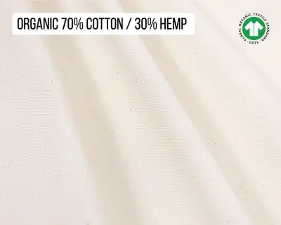 Home of Wool 70% Bomull 30% Blandingsstoff av hamp (GOTS-sertifisert)