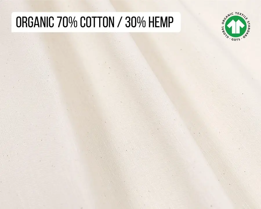 Home of Wool 70% Bomull 30% Blandingsstoff av hamp (GOTS-sertifisert)