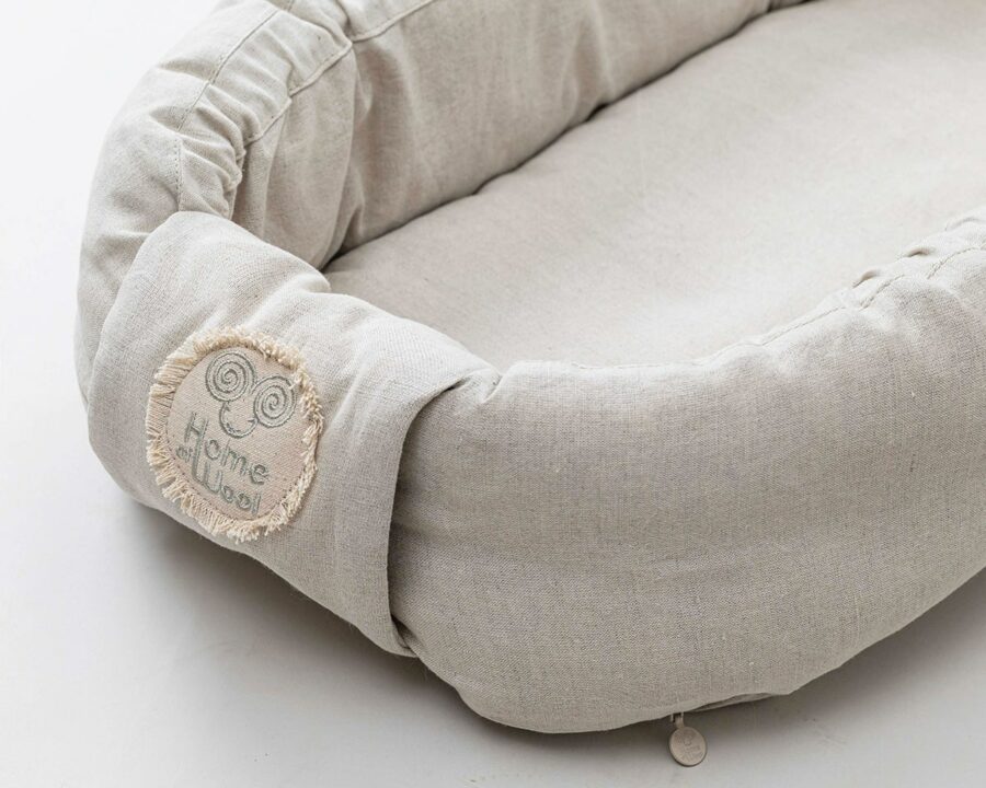 Home of Wool Nest-Bett-Teilungs-Kissen mit abnehmbarem Bezug (2)