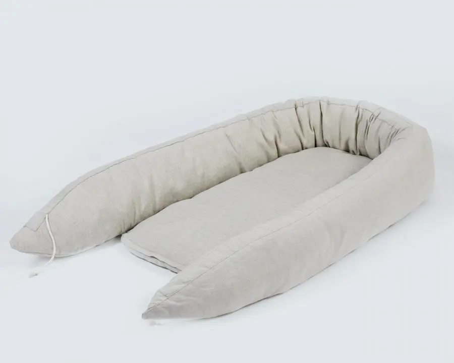 Home of Wool Nest Bed Sharing Cushion with Removable Cover - untied from the side