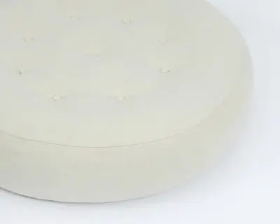 Home of Wool Round Tufted Ottoman Cushion (2)