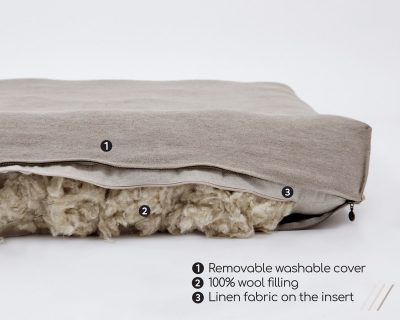 Home of Wool 4-5 inch Wool Pet Bed Cushion - features