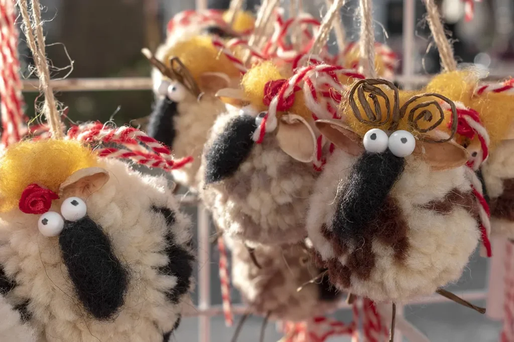 bulgarian handmade sheep ornaments