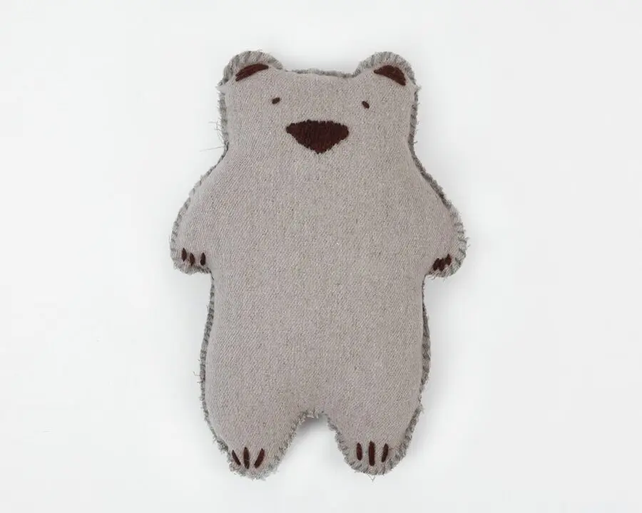 bear from the DIY stuffed wool animals kit