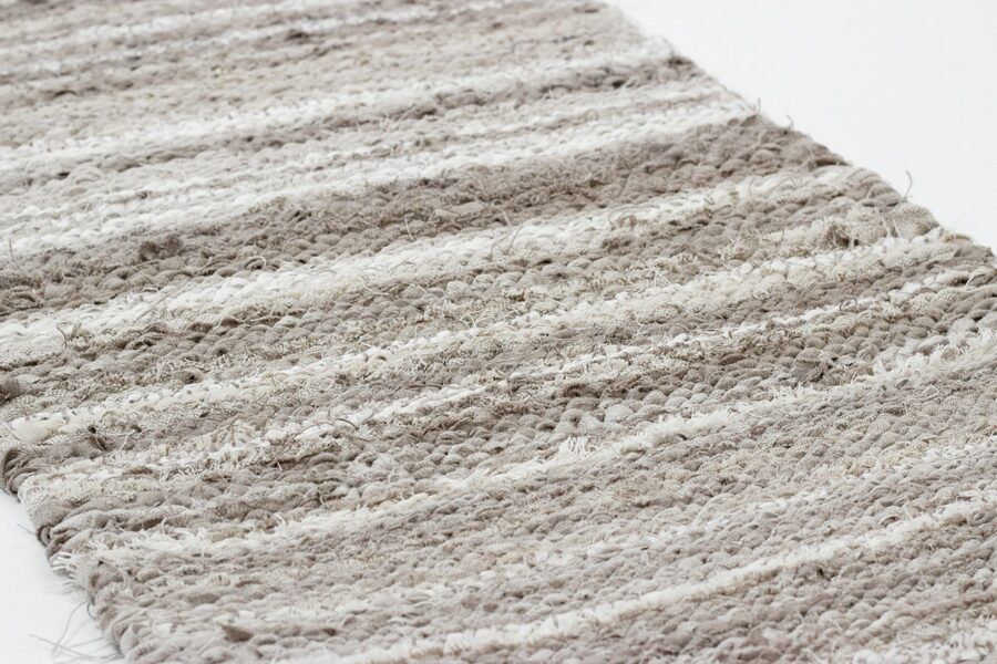 Home of Wool Zero Waste Mission Hand-woven Rug (dark) - close up