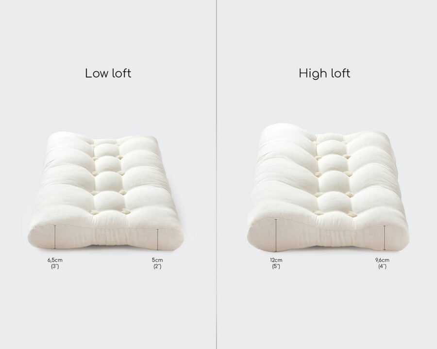 Ergonomic Pillow low vs high loft