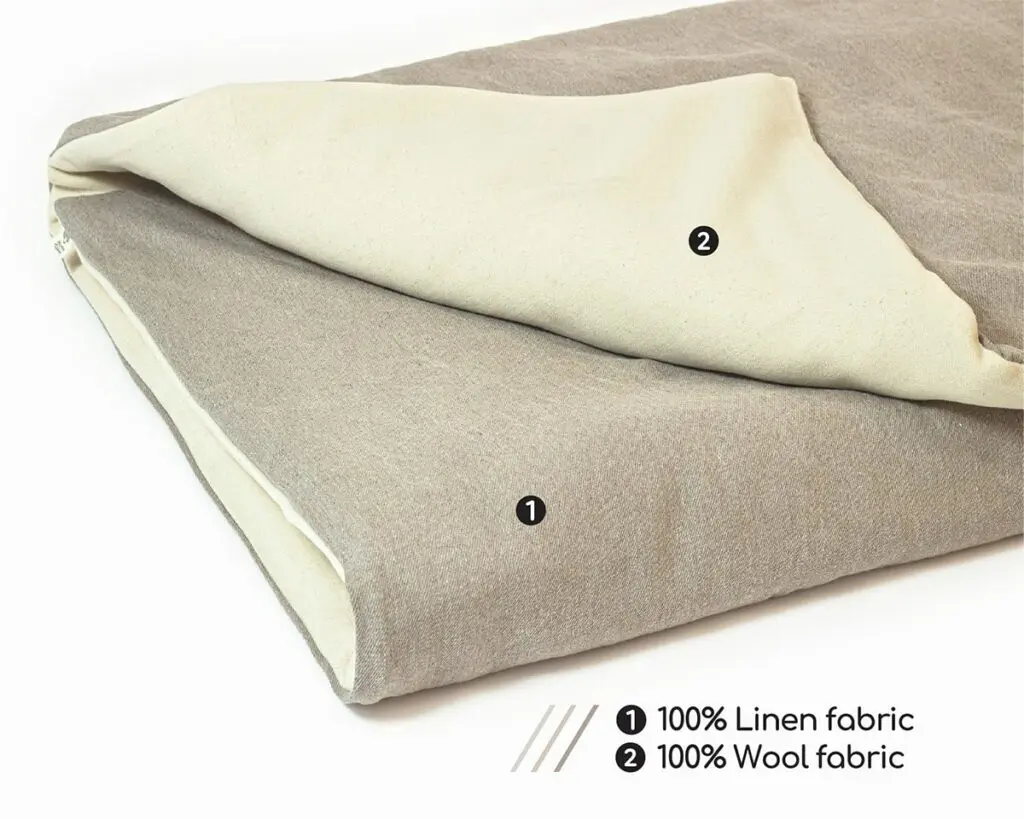 Home of Wool custom floor sleeping mat with model