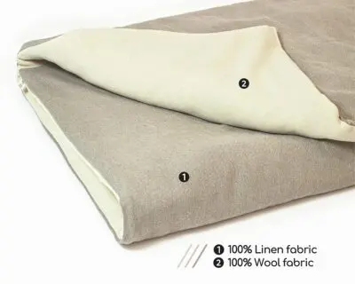 Home of Wool tilpasset liggeunderlag på gulv med modell