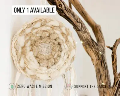 Home of Wool zero waste dream catcher - light