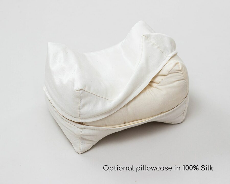 Knee Pillow with optional silk pillowcase